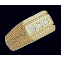 Corporate Fashion 10K Gold Men's Ring W/ 3 Gemstones